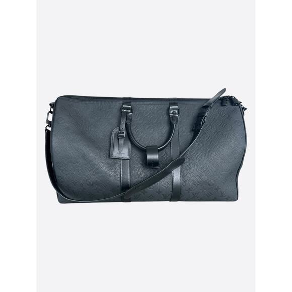 Louis Vuitton Black Taurillon Monogram Keepall 50 - Picture 1 of 7